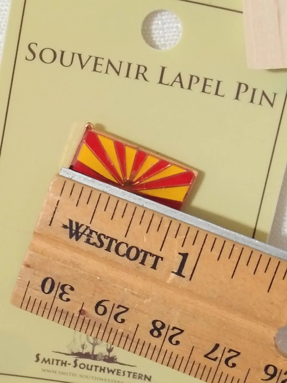 Vintage Arizona State Flag Lapel Pin By Smith-Southwestern 3/4